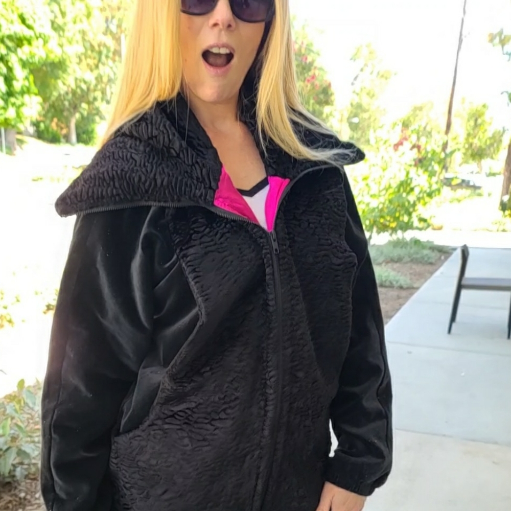Betsey Johnson velvet zip jacket